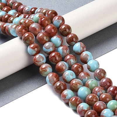 Baking Paint Glass Bead Strands GLAA-H031-01C-04-1