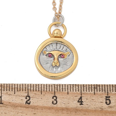 Brass Twelve Constellations Tarot Pendant Necklaces NJEW-Q006-01G-G-1
