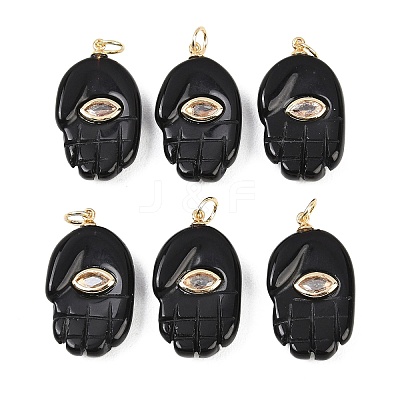 Natural Obsidian Pendants G-Z134-05B-1