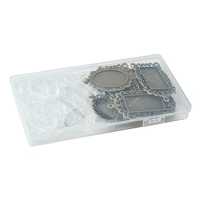 Vintage DIY Blank Pendant Making Kit DIY-FS0005-28-1
