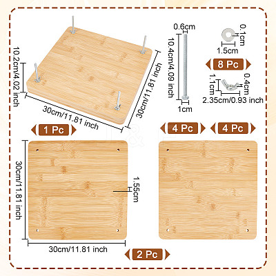 Wooden Book Binding Spacer Tools AJEW-WH0270-240-1