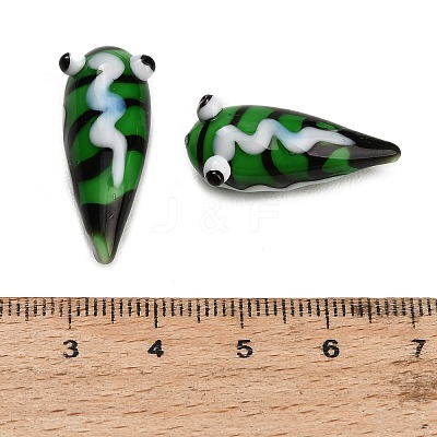 Handmade Lampwork Worm Figurines LA-CBA77D3-01G-1