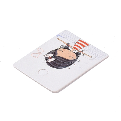Rectangle Paper Earring Display Card with Hanging Hole CDIS-C004-01B-1