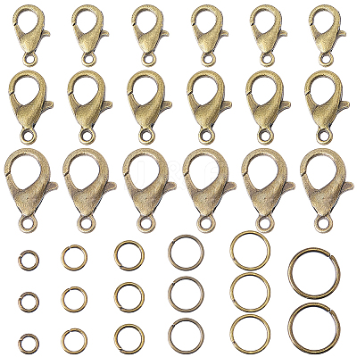 120Pcs Zinc Alloy Lobster Claw Clasps FIND-SC0022-03-1