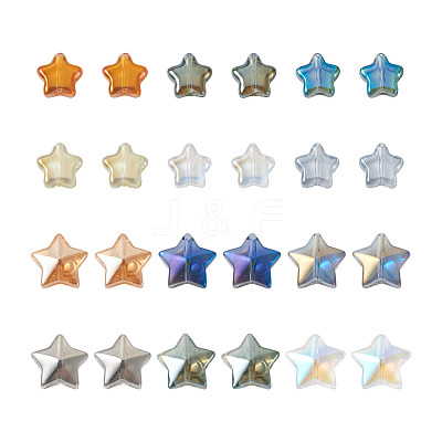 210Pcs 12 Style Electroplate Glass Beads EGLA-SW0001-03-1