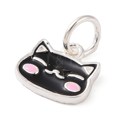 Cat Shape 925 Sterling Silver Charms STER-F056-03S-02-1
