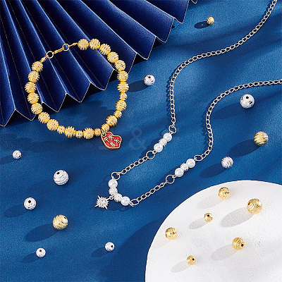 190pcs 6 Style Brass Beads KK-PH0005-51-1