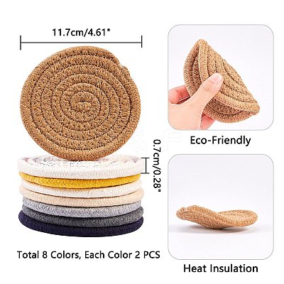 Cotton Thread Weave Hot Pot Holders DIY-NB0003-20-1