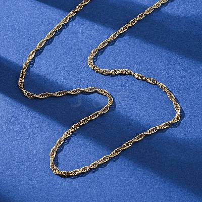 2.5MM 304 Stainless Steel Rope Chain Necklaces NJEW-T016-26G-1