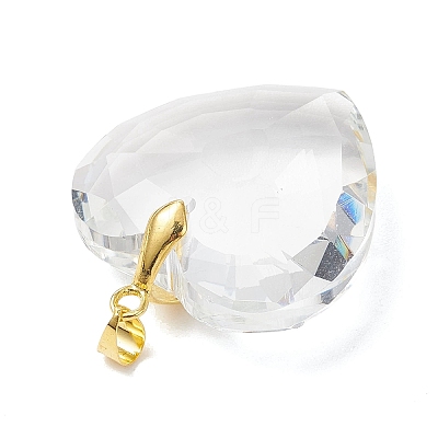 Brass Glass Pendants PALLOY-JF05135-02-1