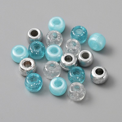 Translucent & Opaque Acrylic Beads OACR-WH0036-06-1