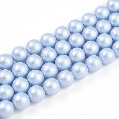 Baking Paint Pearlized Glass Pearl Bead Strands HY-N002-8mm-C04-1
