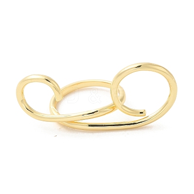 Brass Wire Open Cuff Rings RJEW-P098-01G-1