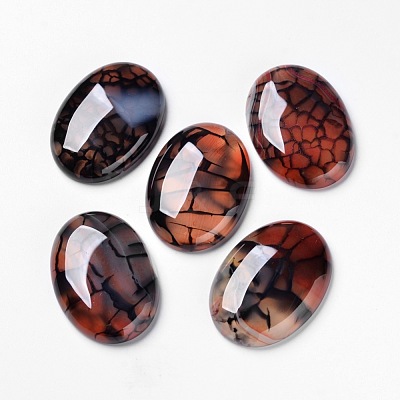 Natural Dragon Veins Cabochons X-G-F296-07-25x35mm-1