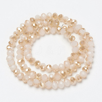 Electroplate Glass Beads Strands EGLA-A034-J4mm-K07-1