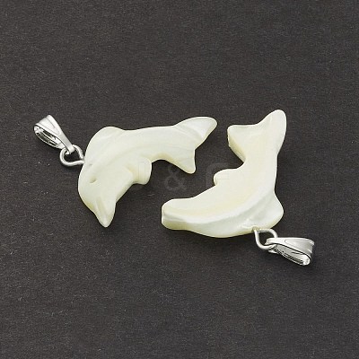 Natural Trochid Shell/Trochus Shell Pendants SSHEL-K027-14-1