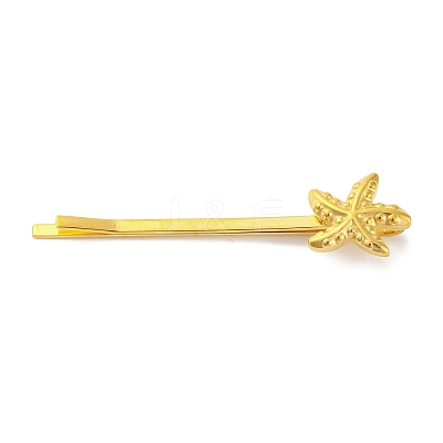 Starfish & Shell Shape 304 Stainless Steel Hair Bobby Pins STAS-Z096-03G-01-1