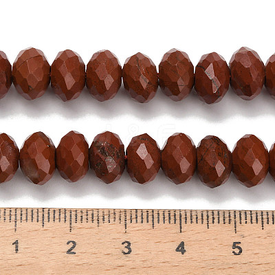 Natural Red Jasper Beads Strands G-C259-A13-6x10mm-1