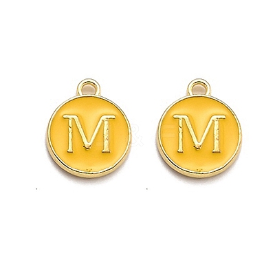 Golden Plated Alloy Enamel Charms LS-ENAM-Q437-13M-1