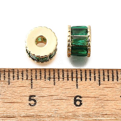 Brass Glass Beads KK-M318-51G-1