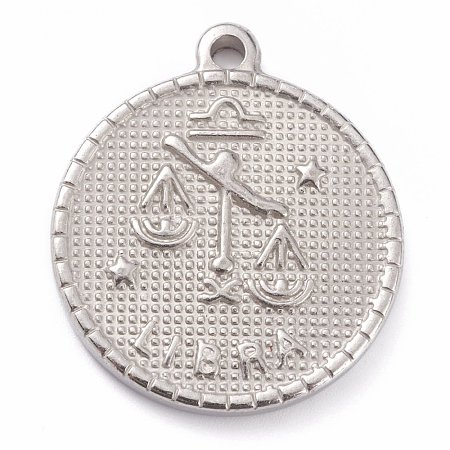 304 Stainless Steel Pendants STAS-O140-02P-L-1