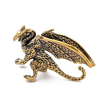 Brass Pterosaur Display Decoration KK-D370-10AG-B-1