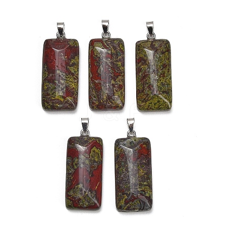 Natural Bloodstone Pendants GG-CBAA0EE-01P-14-1