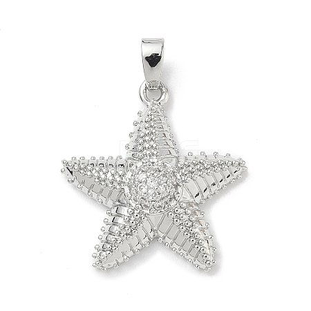 Brass Micro Pave Cubic Zirconia Pendants KK-Z134-18P-01-1