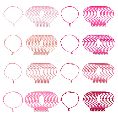 80Pcs 8 Colors Adjustable Nylon Cord Bracelet Making BJEW-TA00668-1