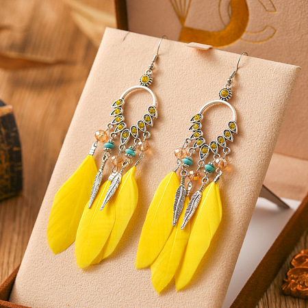 Alloy Rhinestone Teardrop Chandelier Earrings FS-WG764FB-01-1