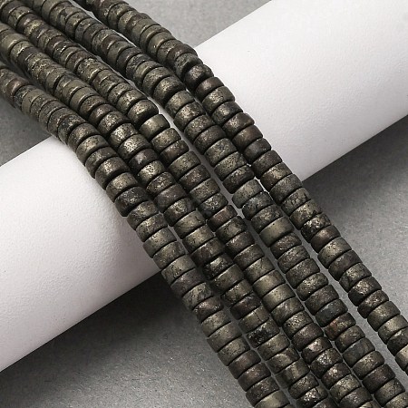 Natural Pyrite Beads Strands G-L624-I13-2x4mm-1