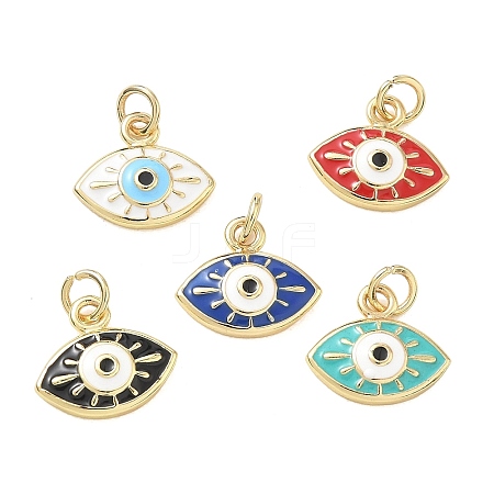 Brass Enamel Pendants KK-CBA3F25-12G-1