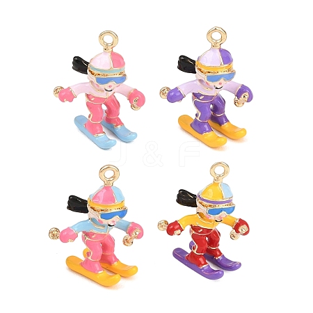 Alloy Enamel Pendants ENAM-L057-02G-1
