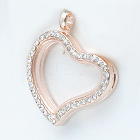 Alloy Photo Frame Pendants ALRI-WH0002-23RG-RS-1