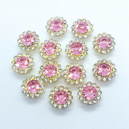 Rhinestone Buttons RB-WH0004-01LG-13-1