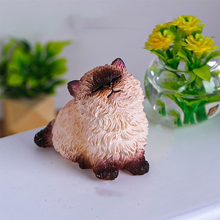 Resin Cat Shape Mini Model Display Decoration PW-WG0ED1E-03-1