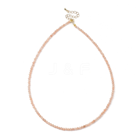 Natural Sunstone Beaded Necklaces NJEW-JN02990-02-1