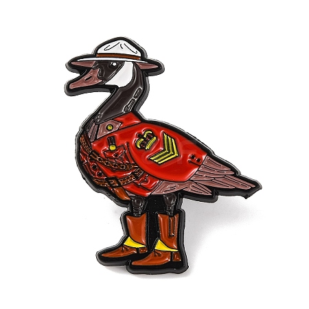 Cartoon Uniform Goose Alloy Enamel Pins JEWB-A024-12-1