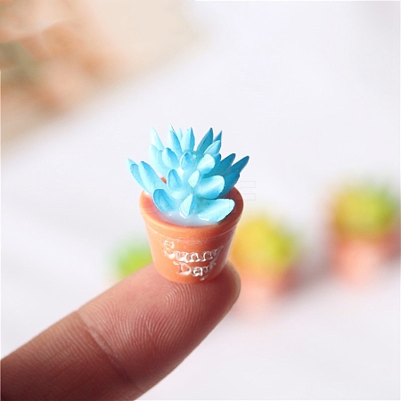 Mini Resin Artificial Succulent Plant Ornaments PW-WG32044-06-1