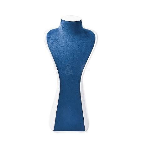 Bust Shaped PU Leather Jewelry Display Stands for Necklaces AJEW-A068-03C-1