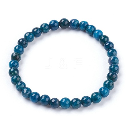 Natural Apatite Stretch Bracelets BJEW-JB03738-03-1