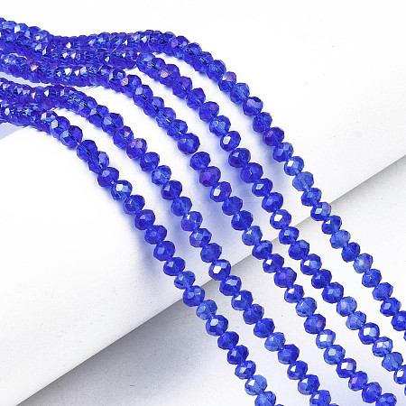 Electroplate Glass Beads Strands EGLA-A044-T4mm-B31-1