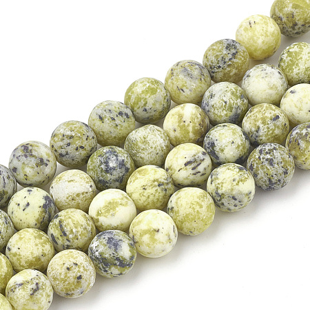 Natural Yellow Turquoise(Jasper) Beads Strands X-G-T106-297-1