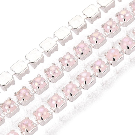 Iron & ABS Plastic Imitation Pearl Tennis Chains CH-Q006-01A-11-1