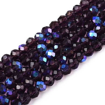 Electroplate Glass Beads Strands LS-EGLA-A044-T4mm-L15-1