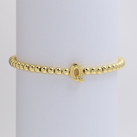 Brass Beaded Stretch Bracelets for Women FS-WG560D0-17-1
