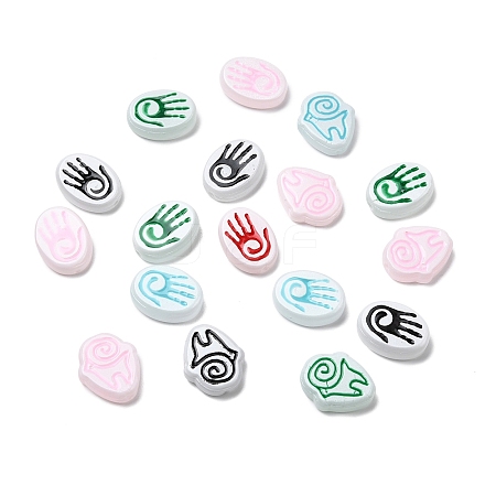 Baking Paint Glass Beads LAMP-Z017-02-1