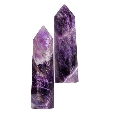 Natural Amethyst Hexagonal Decoration Ornament PW-WG79962-04-1