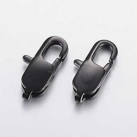 304 Stainless Steel Lobster Claw Clasps Ion Plating(IP) STAS-F148-18x8.5-08B-1