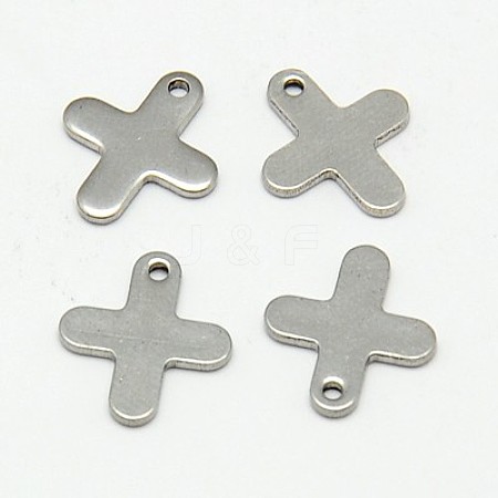 Tarnish Resistant 304 Stainless Steel Tiny Cross Charms STAS-K002-15A-1